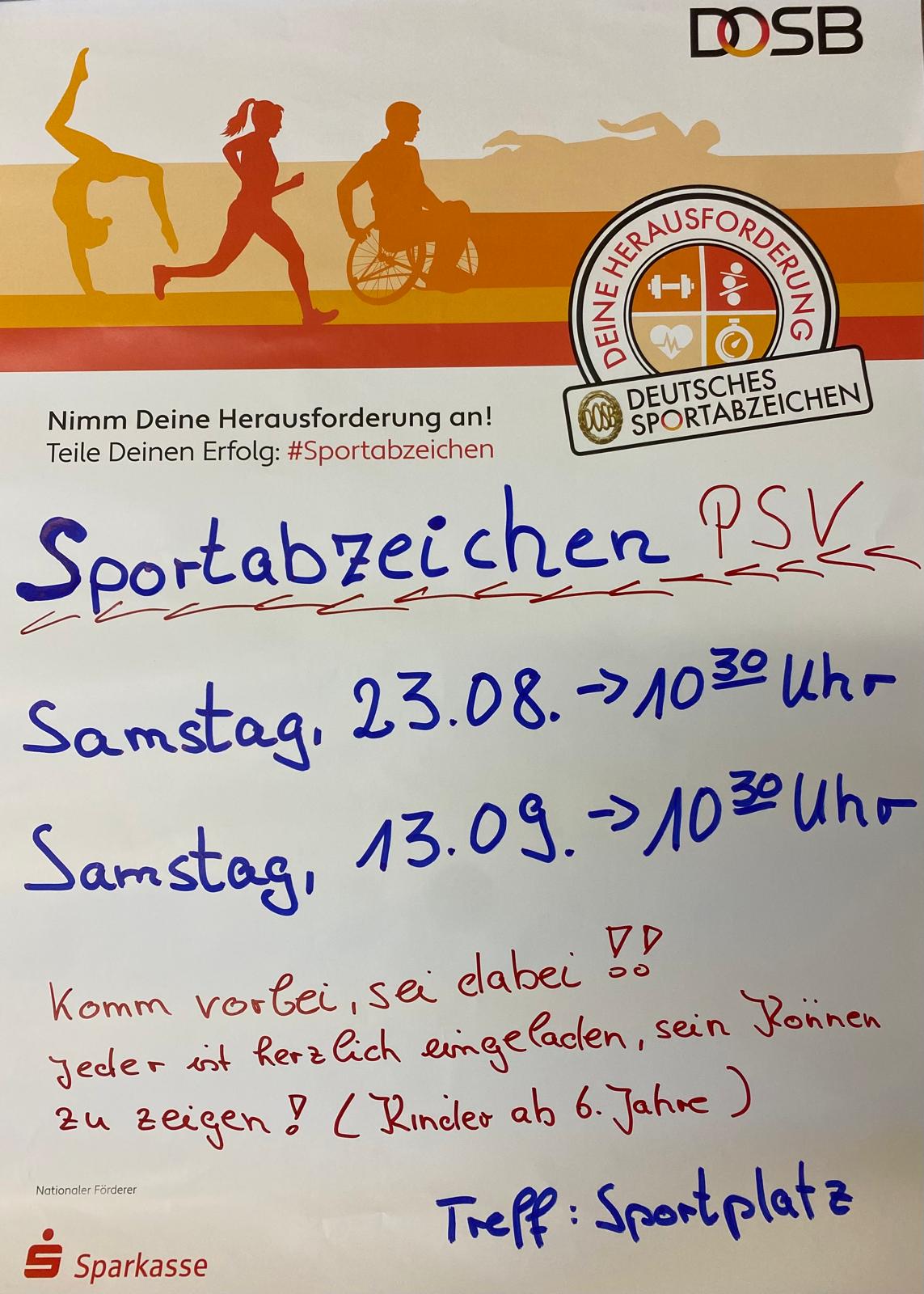 Abnahme des Sportabzeichen